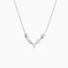 Collier Mascaret Argent Blanc Oxyde De Zirconium