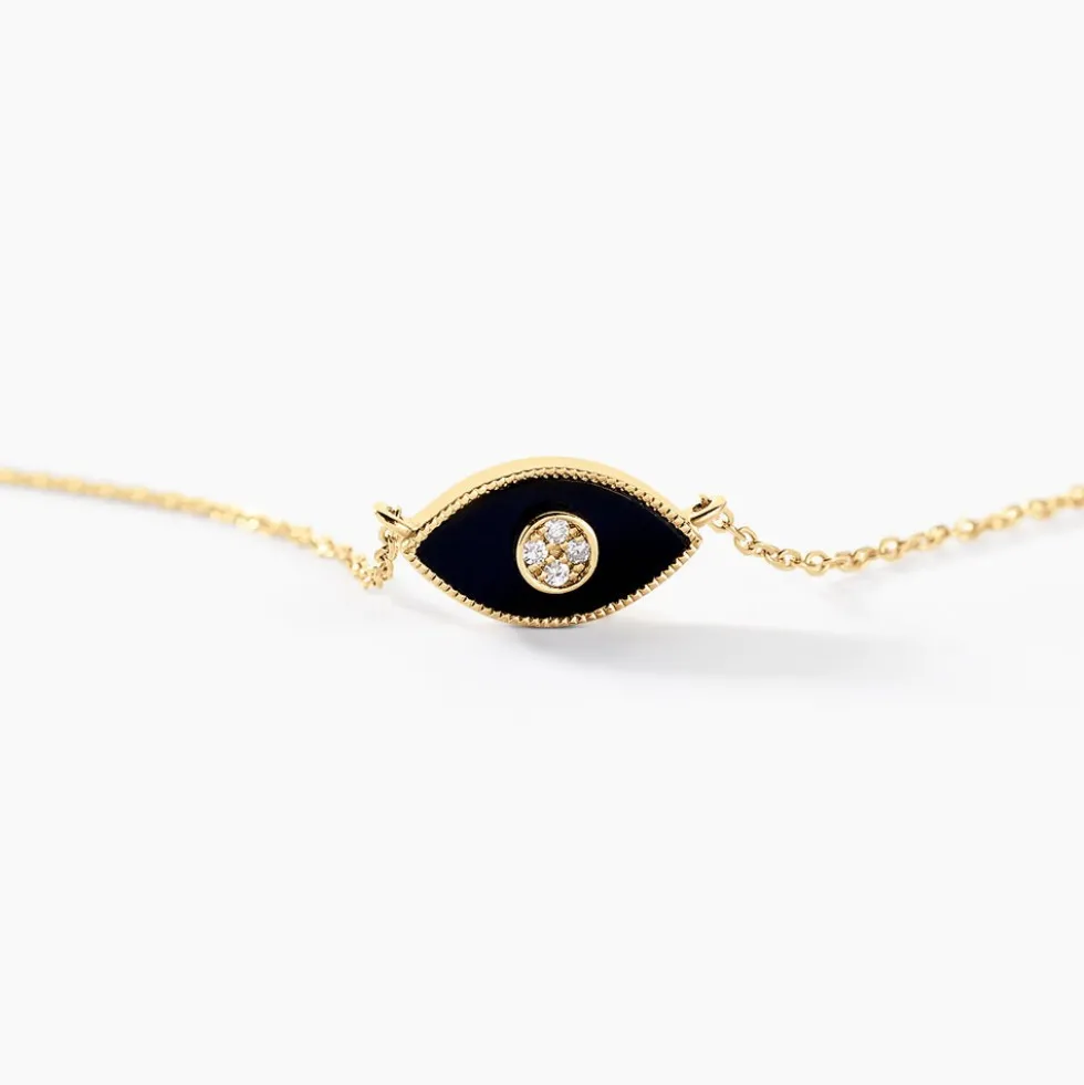 Collier Matiasma Or Jaune Onyx Diamant