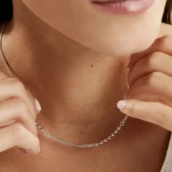 Collier Melodie Argent Blanc