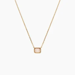 Collier Memory Plaqué Or Jaune Quartz