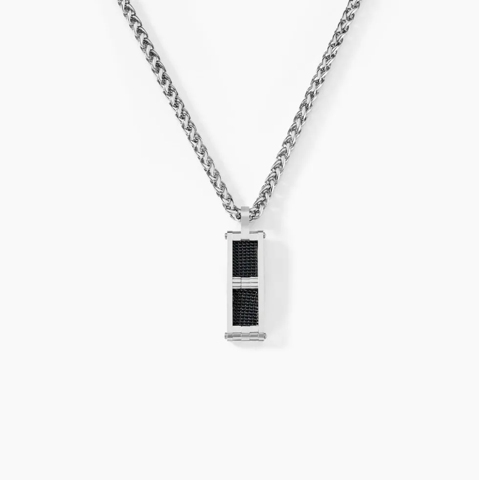 Collier Messy Acier Blanc