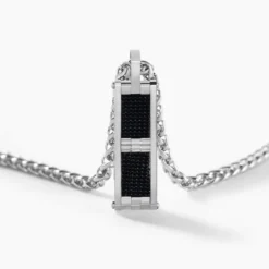 Collier Messy Acier Blanc