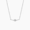 Collier Miline Argent Blanc Oxyde De Zirconium