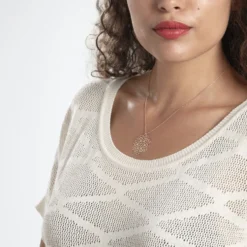 Collier Mina Argent Rose