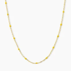 Collier Molly Argent Jaune