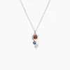 Collier Murriel Argent Blanc Ambre