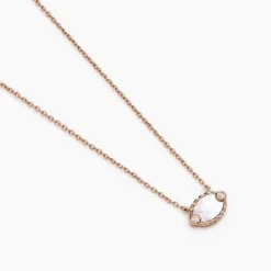 Collier Muse Argent Rose Nacre Oxyde De Zirconium