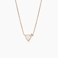 Collier Muse Argent Rose Nacre Oxyde De Zirconium