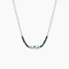 Collier Mystic Argent Blanc Malachite