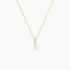 Collier Nahima Or Jaune Perle De Culture Oxyde De Zirconium