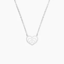 Collier Naleen Argent Blanc