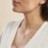 Collier Naomie Argent Blanc