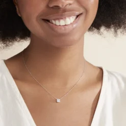 Collier Naziha Or Blanc Oxyde De Zirconium