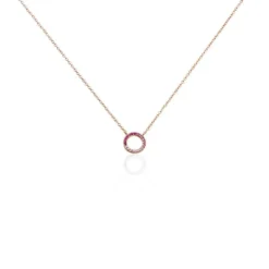 Collier Neptunus Argent Rose Oxyde De Zirconium
