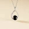 Collier Nerea Argent Blanc Céramique Et Oxyde De Zirconium