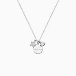 Collier Nessa Argent Blanc Oxyde De Zirconium