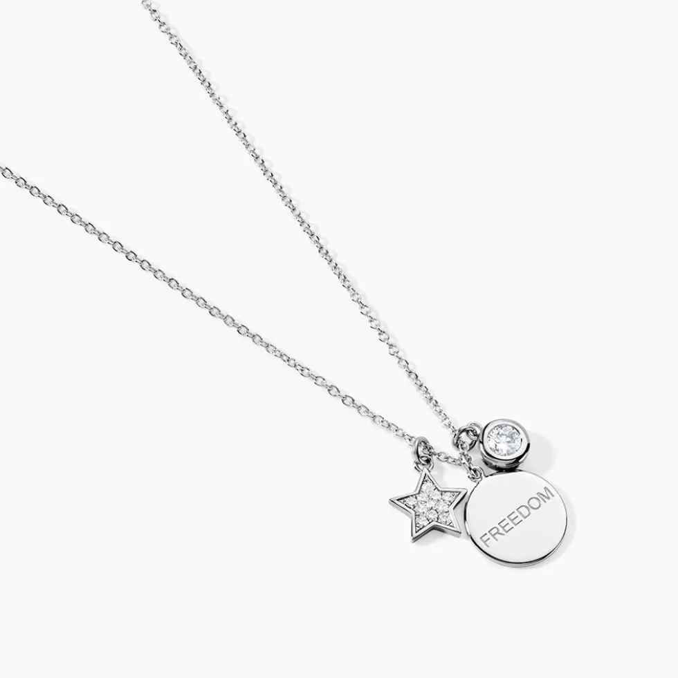 Collier Nessa Argent Blanc Oxyde De Zirconium