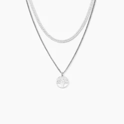 Collier Nia Argent Blanc
