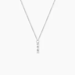Collier Nikolia Argent Blanc Oxyde De Zirconium