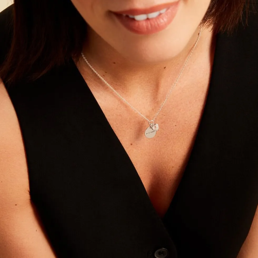 Collier Nikoline Argent Blanc Oxyde De Zirconium