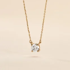Collier Nilay Plaque Or Doré Oxyde De Zirconium