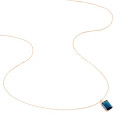 Collier Noee Or Rose Topaze Et Oxyde De Zirconium