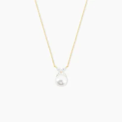 Collier Norah Or Jaune Perle De Culture Et Oxyde De Zirconium