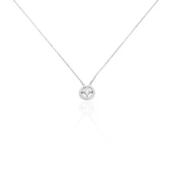 Collier Nour-imen Or Blanc Diamant