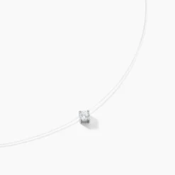 Collier Nylon Argent Blanc Oxyde