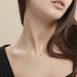 Collier Olly Or Blanc Oxyde De Zirconium