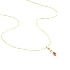 Collier Ondulations Or Bicolore Rubis Et Diamant