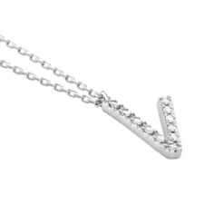 Collier Oran Or Blanc Diamant