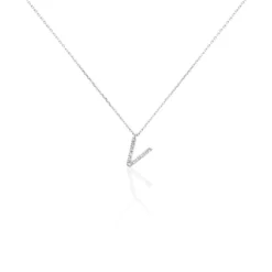 Collier Oran Or Blanc Diamant