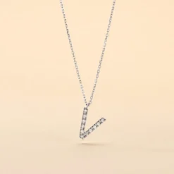 Collier Oran Or Blanc Diamant