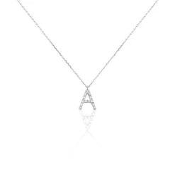 Collier Oran Or Blanc Diamant