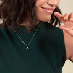 Collier Oran Or Blanc Diamant