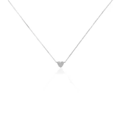 Collier Or Blanc Abidan Diamants