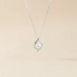 Collier Or Blanc Lydia Oxydes De Zirconium