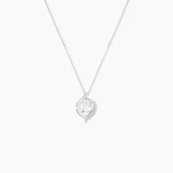 Collier Or Blanc Lydia Oxydes De Zirconium