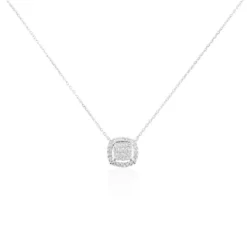 Collier Or Blanc Naveen Diamants Synthétiques