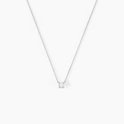 Collier Or Blanc One Diamant