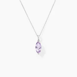 Collier Or Blanc Raquel Améthyste