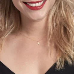 Collier Or Jaune Aenor Motif Etoile De Mer