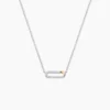 Collier Or Jaune Argent Blanc Oxyde De Zirconium