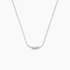 Collier Or Jaune Argent Blanc Oxyde De Zirconium