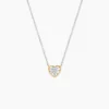 Collier Or Jaune Argent Blanc Oxyde De Zirconium