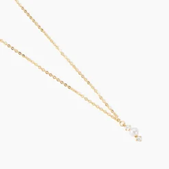 Collier Or Jaune Audrea Perle De Culture Oxydes De Zirconium