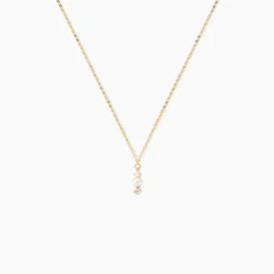 Collier Or Jaune Audrea Perle De Culture Oxydes De Zirconium