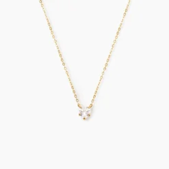 Collier Or Jaune Ava Oxyde De Zirconium