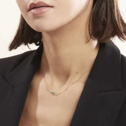 Collier Or Jaune Caetlin Emeraude Diamants